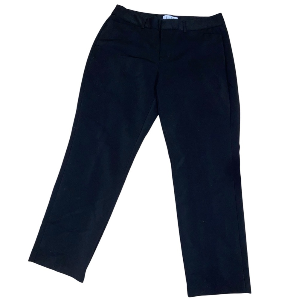 black cropped trouser pants